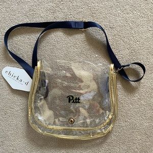 Clear Pitt bag. Perfect to cheer on the Panthers!